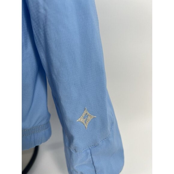 Specialized Cycling Jacket XL Baby Blue Full Zip Sleeves Vest Windbreaker Womens - Picture 9 of 12